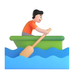 Person Rowing Boat: Light Skin Tone emoji on Microsoft