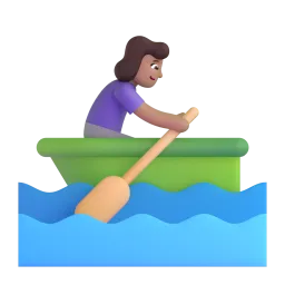 Woman Rowing Boat: Medium-Light Skin Tone emoji on Microsoft