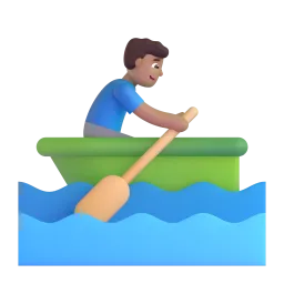 อีโมจิ ผู้ชายพายเรือ: โทนผิวสีขาวเหลือง บน Microsoft