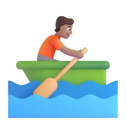 Emoji Persona in barca a remi: carnagione abbastanza chiara su Microsoft