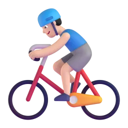 Emoji Ciclista uomo: carnagione chiara su Microsoft