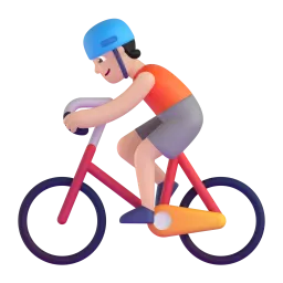 Emoji Ciclista: carnagione chiara su Microsoft