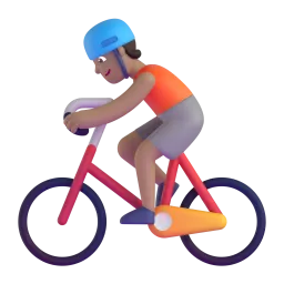 Emoji Ciclista: carnagione abbastanza chiara su Microsoft