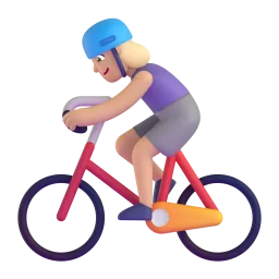 Woman Biking: Medium Skin Tone emoji on Microsoft
