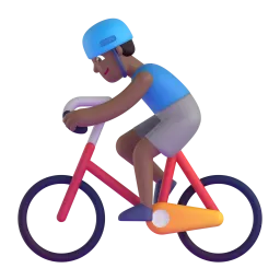 Emoji Ciclista uomo: carnagione abbastanza scura su Microsoft