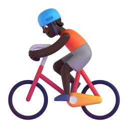 Emoji Ciclista: carnagione scura su Microsoft