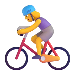 Emoji Wanita berbasikal pada Microsoft