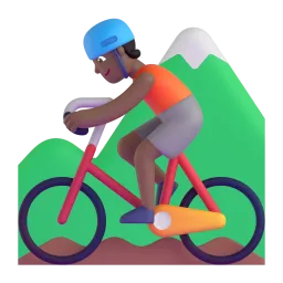 Person Mountain Biking: Medium Skin Tone emoji on Microsoft