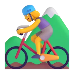 Mountainbikerin-Emoji auf Microsoft