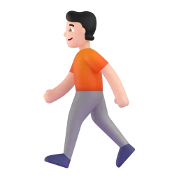 Person Walking: Light Skin Tone emoji on Microsoft