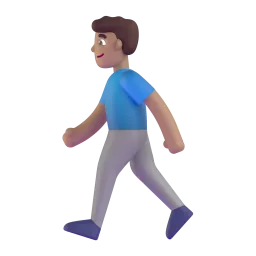 Emoji Lelaki berjalan: ton kulit sederhana cerah pada Microsoft
