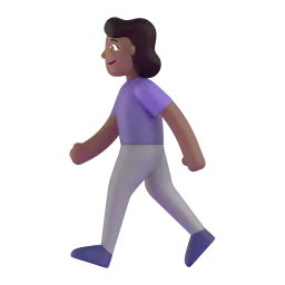 Emoji Donna che cammina: carnagione abbastanza scura su Microsoft
