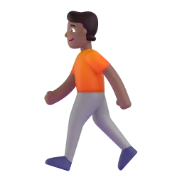 Emoji Pejalan kaki: ton kulit sederhana gelap pada Microsoft