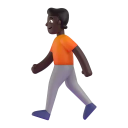 อีโมจิ คนเดิน: โทนผิวสีเข้ม บน Microsoft