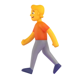 Person Walking emoji on Microsoft