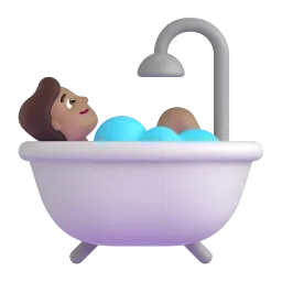 Emoji Persona che fa il bagno: carnagione abbastanza chiara su Microsoft