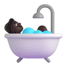 Emoji Persona che fa il bagno: carnagione scura su Microsoft
