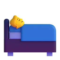Microsoft üzerinde Yatakta yatan kişi emojisi