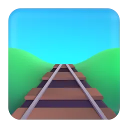 Emoji Jalan kereta api pada Microsoft