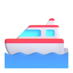 Motorboot-Emoji auf Microsoft