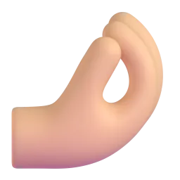 Zusammengedrückte Finger: mittlere Hautfarbe-Emoji auf Microsoft