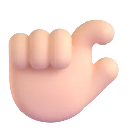 Pinching Hand: Light Skin Tone emoji on Microsoft