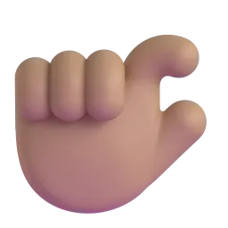 Pinching Hand: Medium-Light Skin Tone emoji on Microsoft