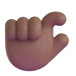 Emoji Tangan mencubit: ton kulit sederhana gelap pada Microsoft