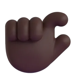 Emoji Tangan mencubit: ton kulit gelap pada Microsoft