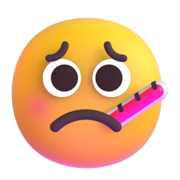 Emoji Faccina con termometro su Microsoft