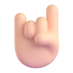Teufelsgruß: helle Hautfarbe-Emoji auf Microsoft
