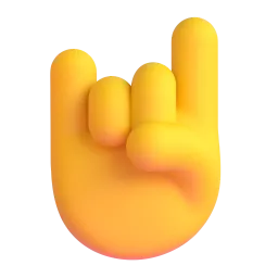 Sign of the Horns emoji on Microsoft