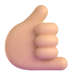 อีโมจิ มือโทร: โทนผิวสีเหลือง บน Microsoft
