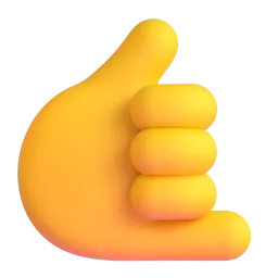 Call Me Hand emoji on Microsoft