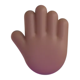 Microsoft üzerinde Elinin tersini kaldırma: orta koyu cilt tonu emojisi