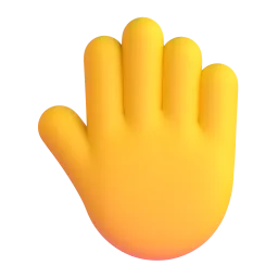 Emoji Dorso mano alzata su Microsoft
