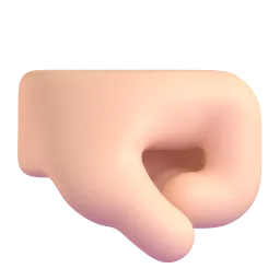 Faust nach rechts: helle Hautfarbe-Emoji auf Microsoft