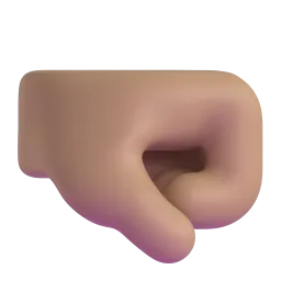 Faust nach rechts: mittelhelle Hautfarbe-Emoji auf Microsoft