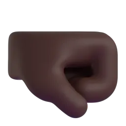 Right-Facing Fist: Dark Skin Tone emoji on Microsoft