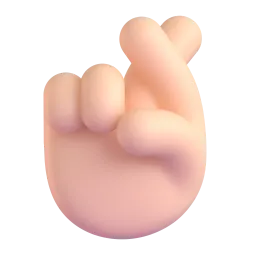 Crossed Fingers: Light Skin Tone emoji on Microsoft