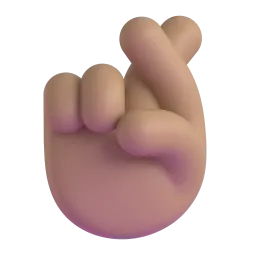 Emoji Dedos cruzados: pele morena clara no Microsoft