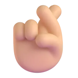 Crossed Fingers: Medium Skin Tone emoji on Microsoft