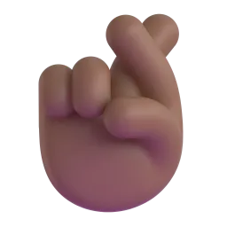 Emoji Dita incrociate: carnagione abbastanza scura su Microsoft