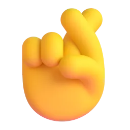 Crossed Fingers emoji on Microsoft