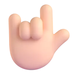 Emoji Gesto ti amo: carnagione chiara su Microsoft