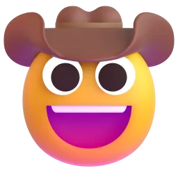 Cowboy Hat Face emoji on Microsoft