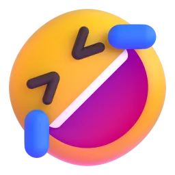 Rolling on the Floor Laughing emoji on Microsoft