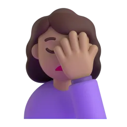 Sich an den Kopf fassende Frau: mittelhelle Hautfarbe-Emoji auf Microsoft