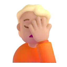 Person Facepalming: Medium Skin Tone emoji on Microsoft