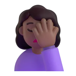 Woman Facepalming: Medium-Dark Skin Tone emoji on Microsoft